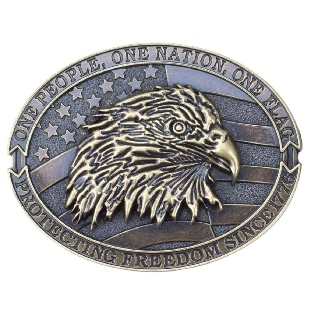 1072 American Bald Eagle Head Belt Buckle Patriotic Eagle Hawk Cowboy Belt